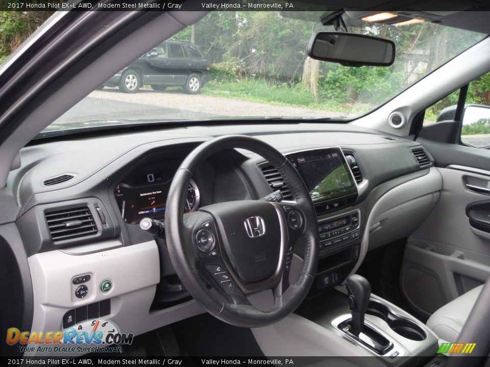 2017 Honda Pilot EX-L AWD Modern Steel Metallic / Gray Photo #14