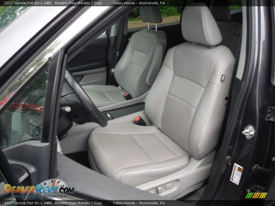 2017 Honda Pilot EX-L AWD Modern Steel Metallic / Gray Photo #16