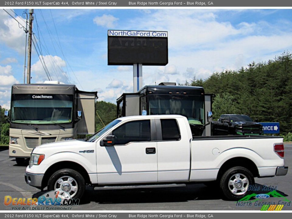 2012 Ford F150 XLT SuperCab 4x4 Oxford White / Steel Gray Photo #2