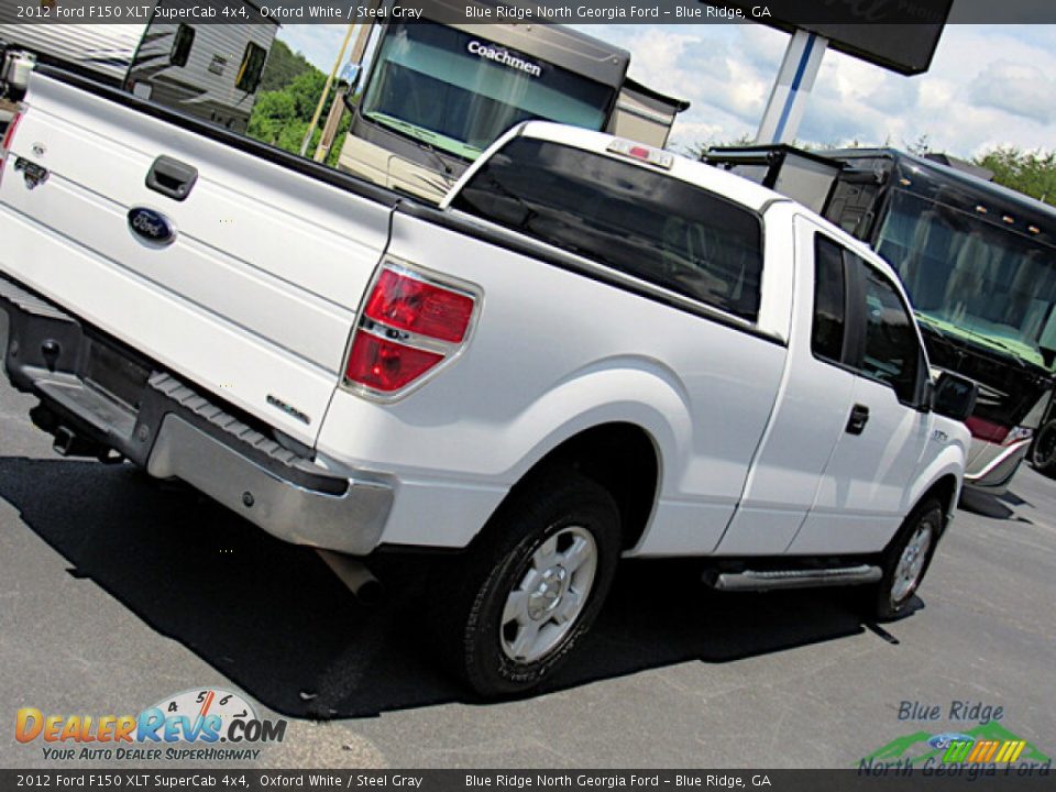 2012 Ford F150 XLT SuperCab 4x4 Oxford White / Steel Gray Photo #23