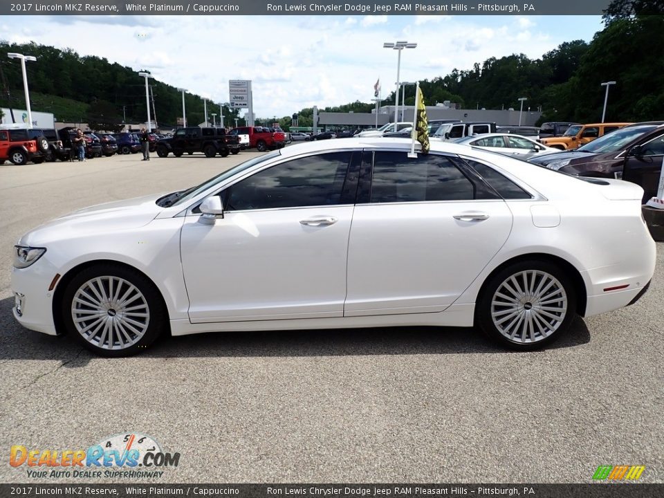 2017 Lincoln MKZ Reserve White Platinum / Cappuccino Photo #2