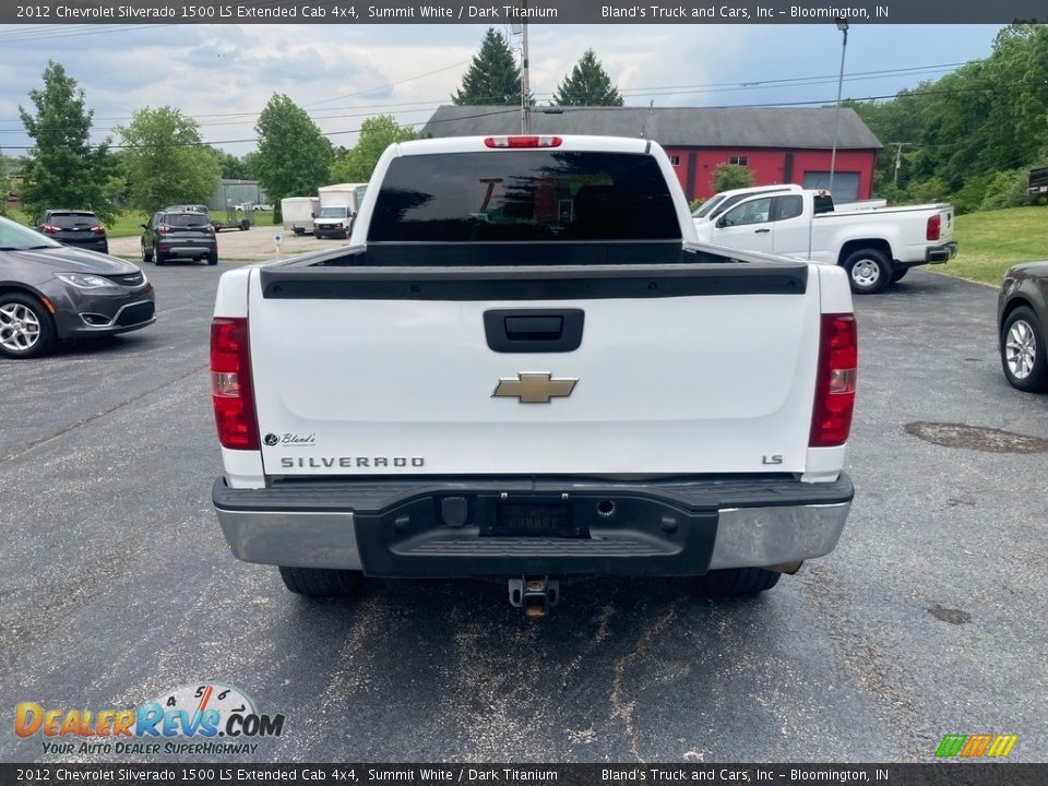 2012 Chevrolet Silverado 1500 LS Extended Cab 4x4 Summit White / Dark Titanium Photo #4