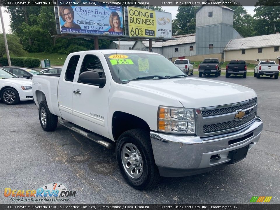 2012 Chevrolet Silverado 1500 LS Extended Cab 4x4 Summit White / Dark Titanium Photo #7