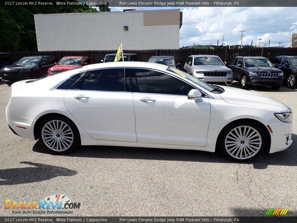 2017 Lincoln MKZ Reserve White Platinum / Cappuccino Photo #7