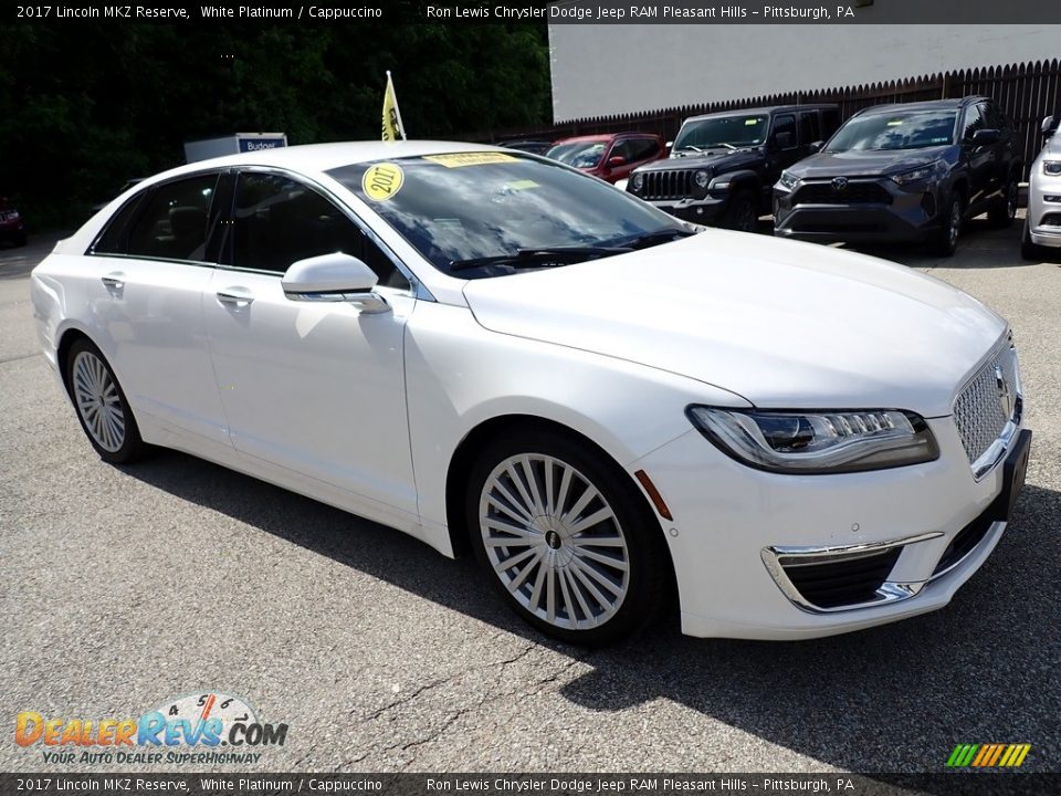 2017 Lincoln MKZ Reserve White Platinum / Cappuccino Photo #8