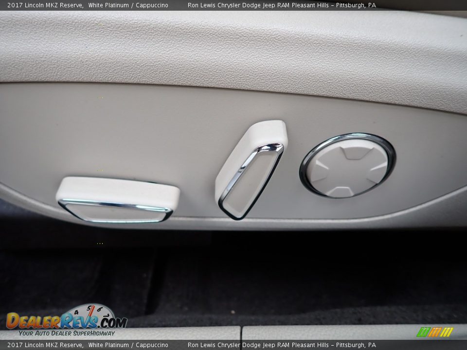 2017 Lincoln MKZ Reserve White Platinum / Cappuccino Photo #16