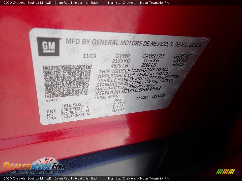 2020 Chevrolet Equinox LT AWD Cajun Red Tintcoat / Jet Black Photo #28