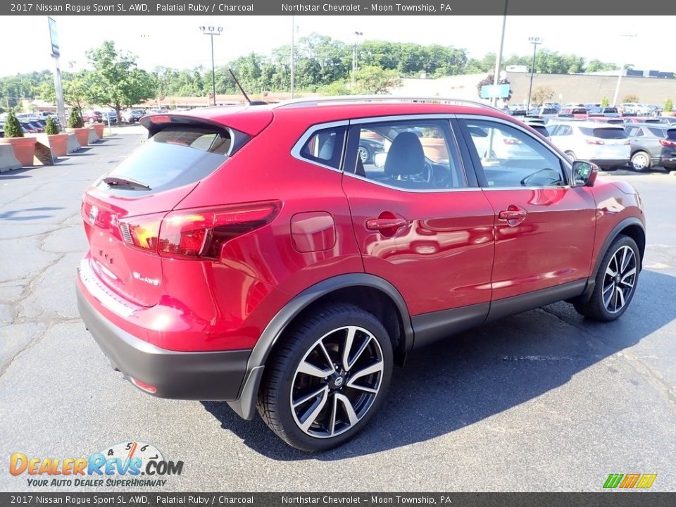 2017 Nissan Rogue Sport SL AWD Palatial Ruby / Charcoal Photo #9