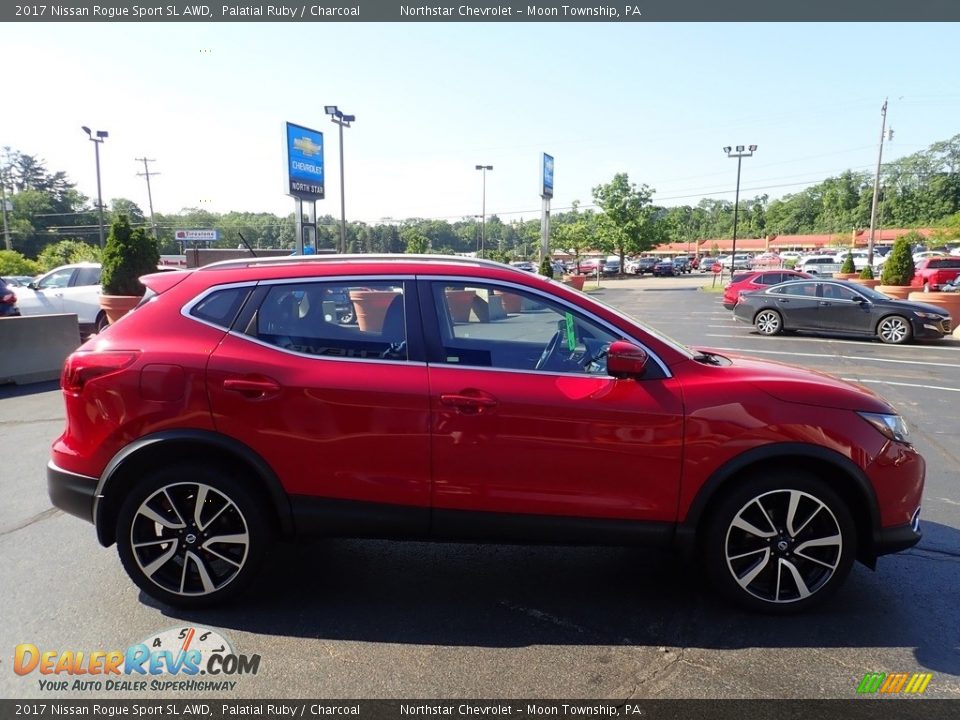 2017 Nissan Rogue Sport SL AWD Palatial Ruby / Charcoal Photo #10