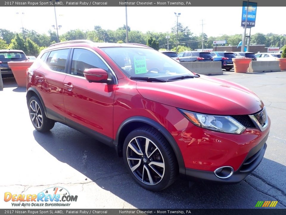 2017 Nissan Rogue Sport SL AWD Palatial Ruby / Charcoal Photo #11