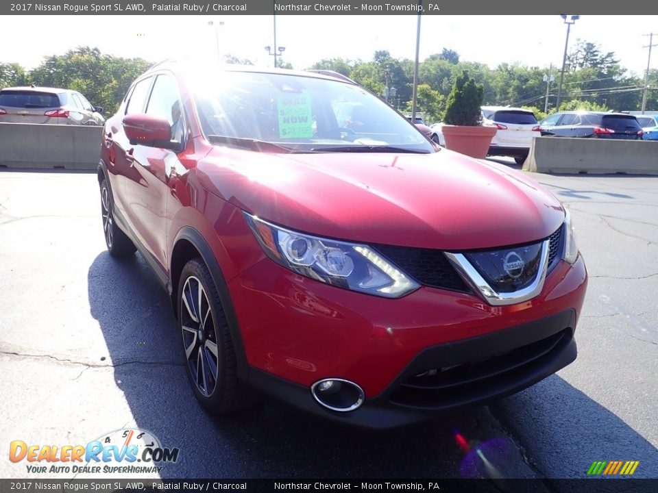 2017 Nissan Rogue Sport SL AWD Palatial Ruby / Charcoal Photo #12