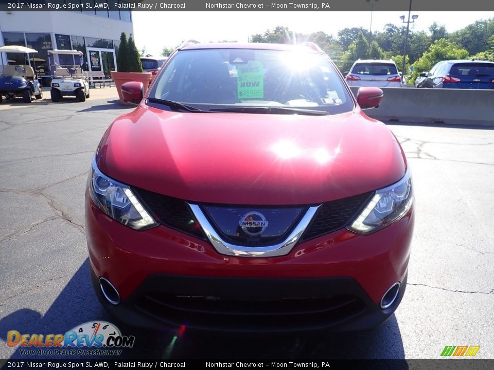 2017 Nissan Rogue Sport SL AWD Palatial Ruby / Charcoal Photo #13