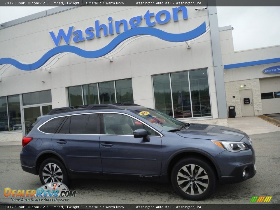 2017 Subaru Outback 2.5i Limited Twilight Blue Metallic / Warm Ivory Photo #2