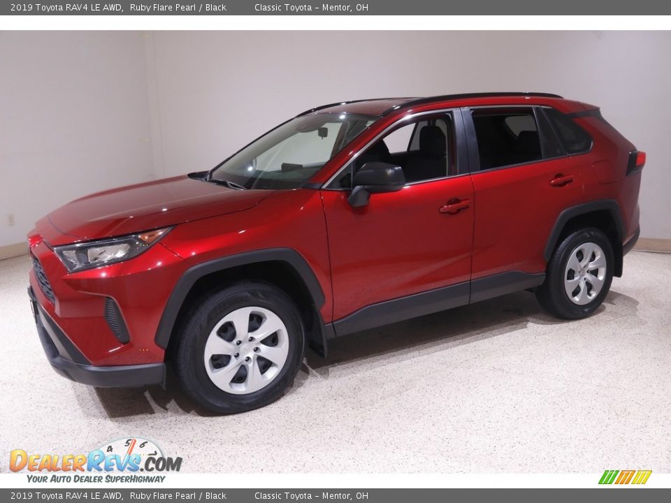 2019 Toyota RAV4 LE AWD Ruby Flare Pearl / Black Photo #3