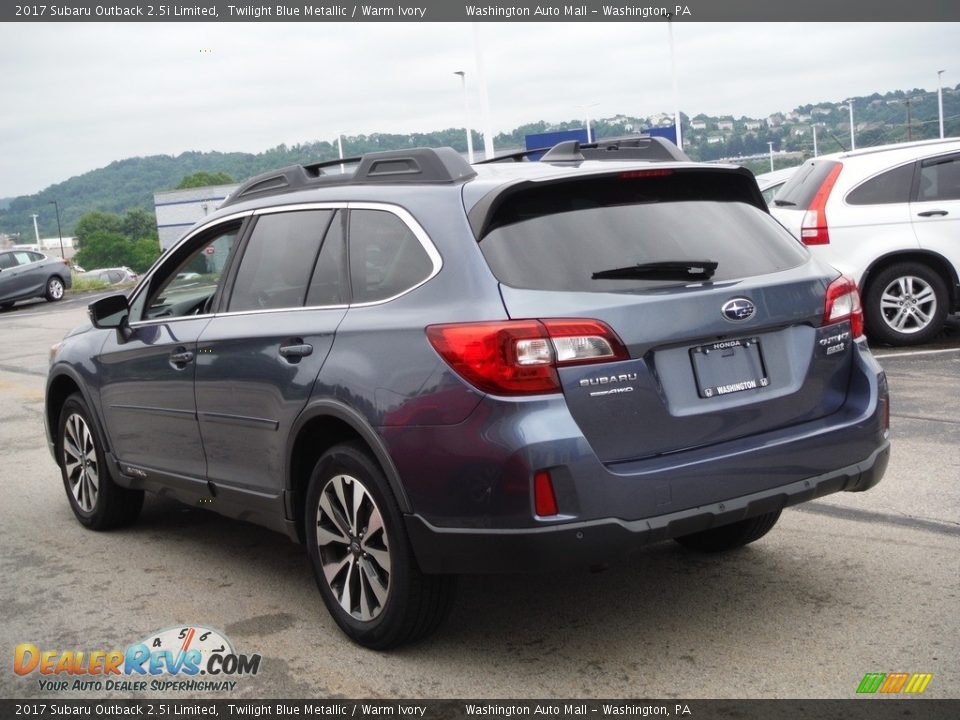 2017 Subaru Outback 2.5i Limited Twilight Blue Metallic / Warm Ivory Photo #8