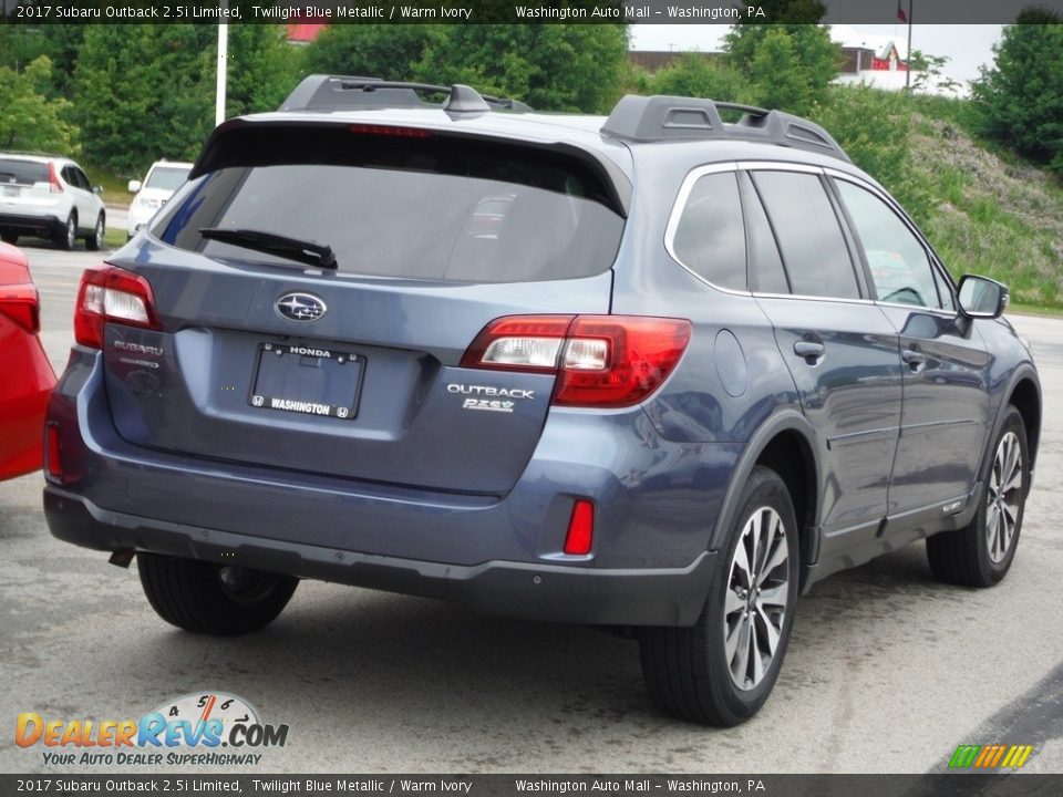 2017 Subaru Outback 2.5i Limited Twilight Blue Metallic / Warm Ivory Photo #10