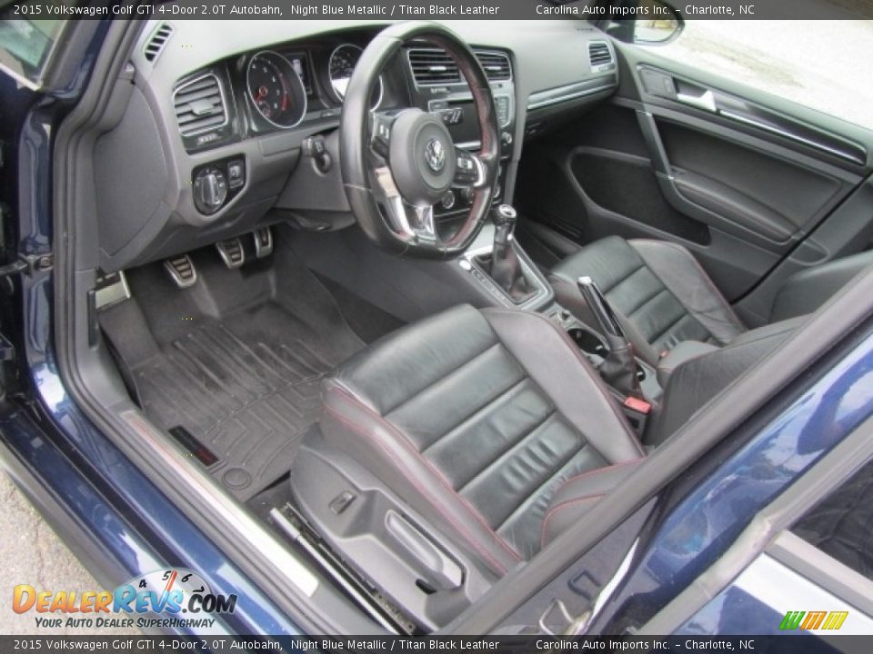 2015 Volkswagen Golf GTI 4-Door 2.0T Autobahn Night Blue Metallic / Titan Black Leather Photo #16