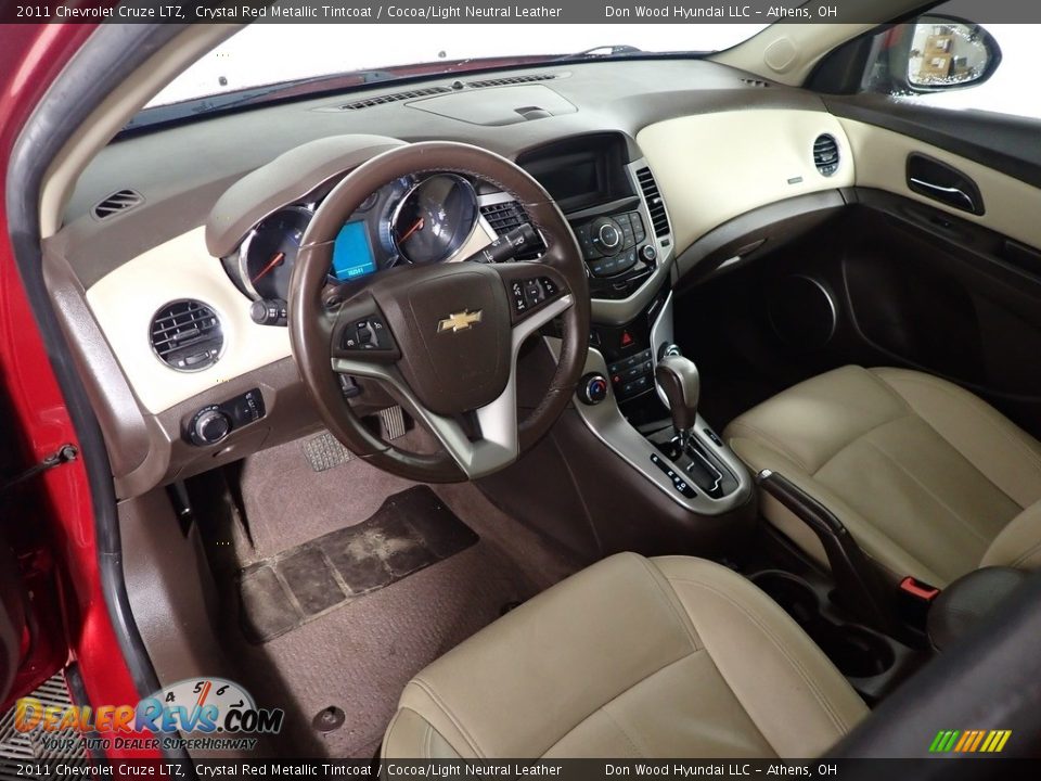 2011 Chevrolet Cruze LTZ Crystal Red Metallic Tintcoat / Cocoa/Light Neutral Leather Photo #14