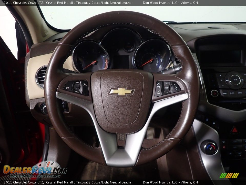 2011 Chevrolet Cruze LTZ Crystal Red Metallic Tintcoat / Cocoa/Light Neutral Leather Photo #15