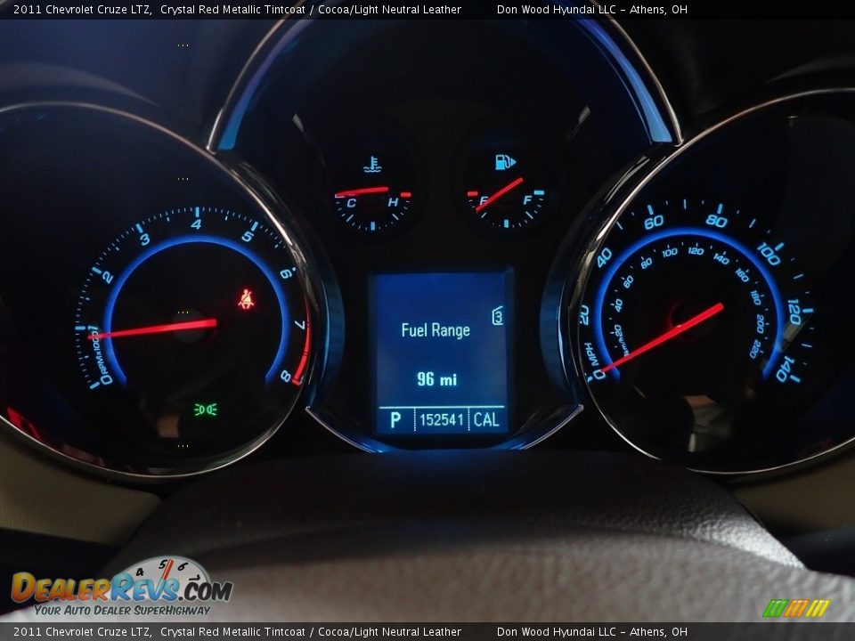 2011 Chevrolet Cruze LTZ Crystal Red Metallic Tintcoat / Cocoa/Light Neutral Leather Photo #16