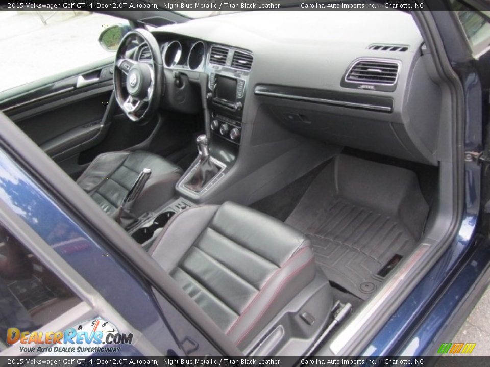2015 Volkswagen Golf GTI 4-Door 2.0T Autobahn Night Blue Metallic / Titan Black Leather Photo #21