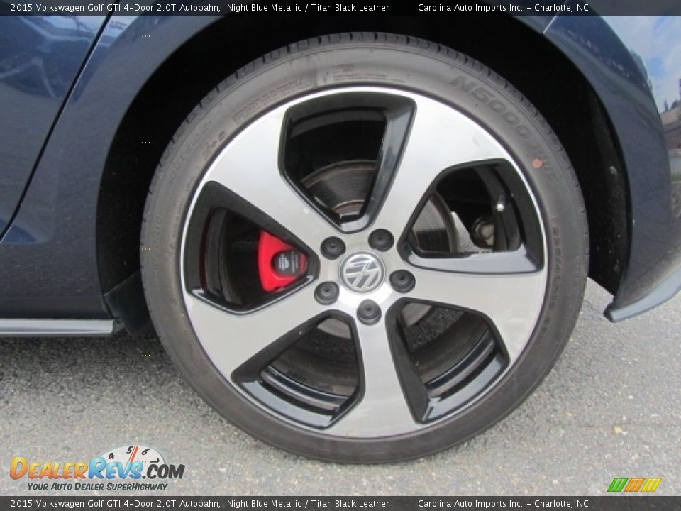 2015 Volkswagen Golf GTI 4-Door 2.0T Autobahn Night Blue Metallic / Titan Black Leather Photo #26