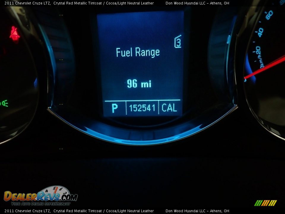 2011 Chevrolet Cruze LTZ Crystal Red Metallic Tintcoat / Cocoa/Light Neutral Leather Photo #21