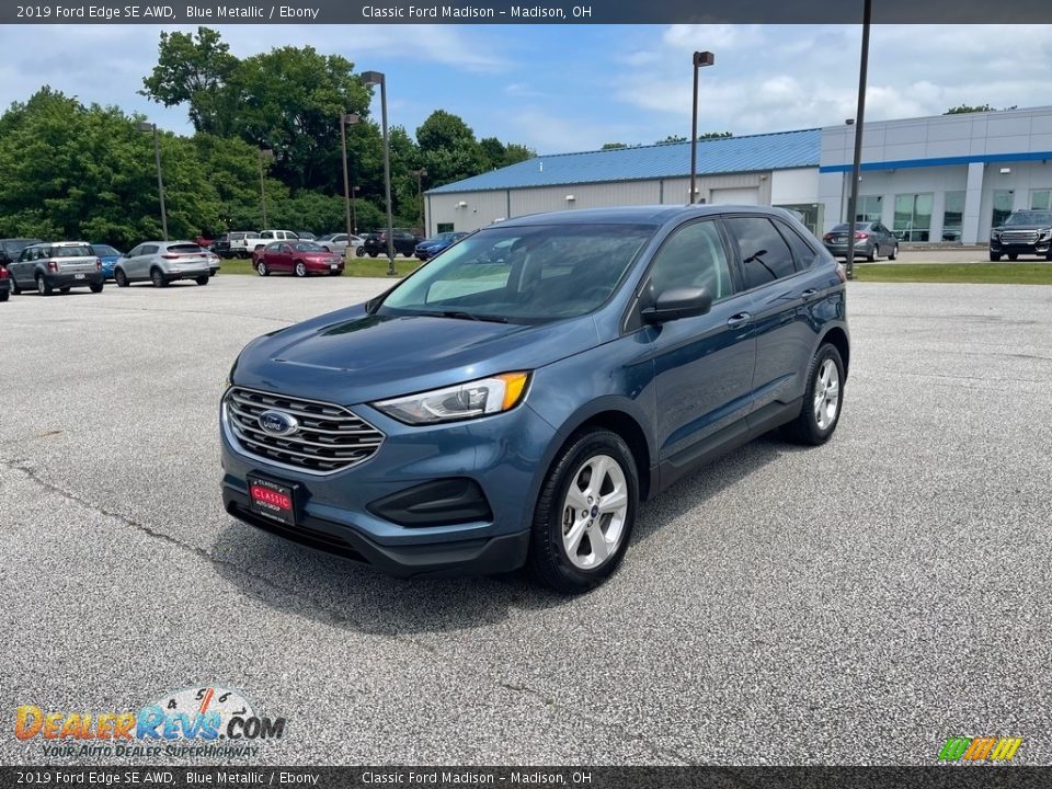 2019 Ford Edge SE AWD Blue Metallic / Ebony Photo #2