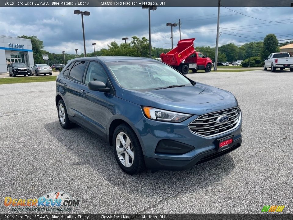 2019 Ford Edge SE AWD Blue Metallic / Ebony Photo #3