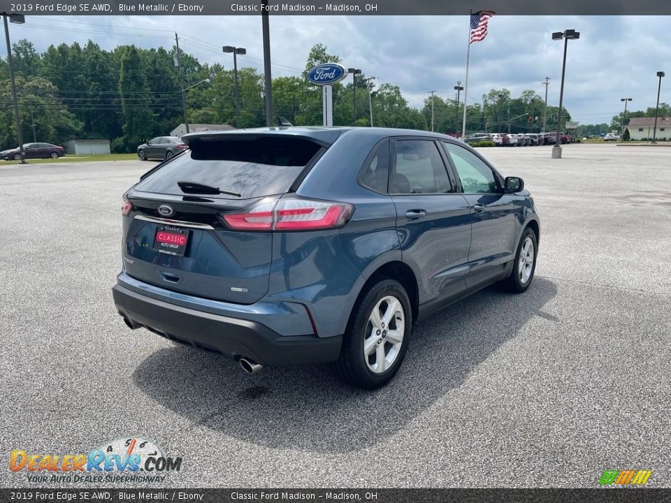 2019 Ford Edge SE AWD Blue Metallic / Ebony Photo #5