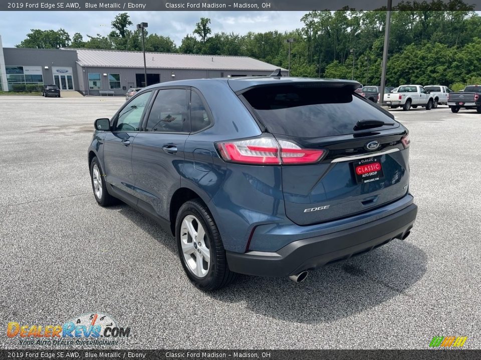 2019 Ford Edge SE AWD Blue Metallic / Ebony Photo #8