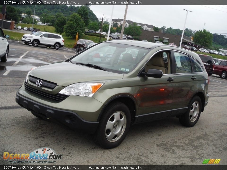 2007 Honda CR-V LX 4WD Green Tea Metallic / Ivory Photo #5