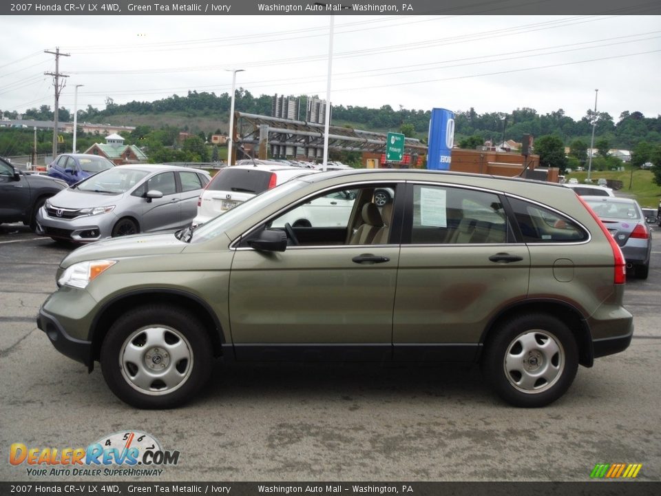 2007 Honda CR-V LX 4WD Green Tea Metallic / Ivory Photo #6