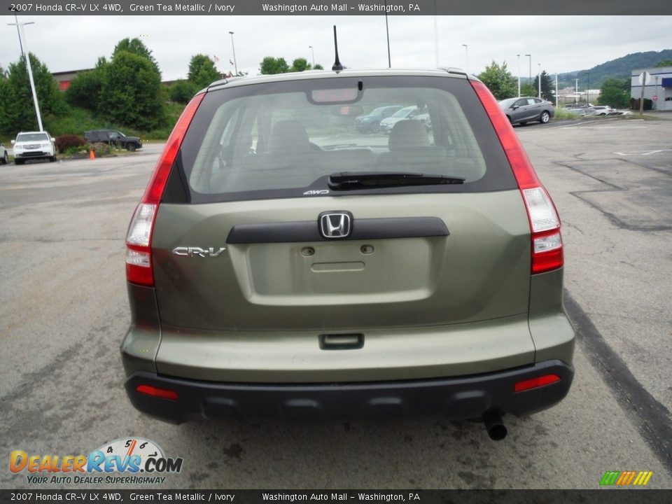 2007 Honda CR-V LX 4WD Green Tea Metallic / Ivory Photo #9