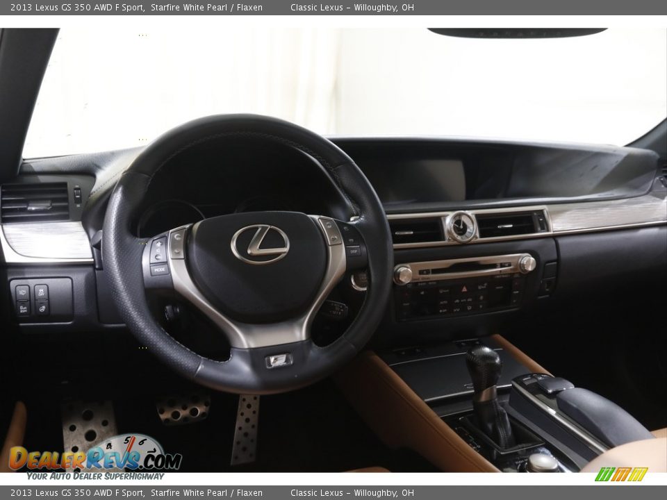 2013 Lexus GS 350 AWD F Sport Starfire White Pearl / Flaxen Photo #6