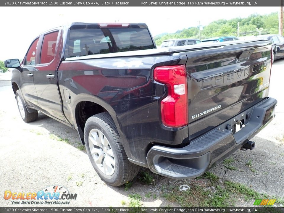 2020 Chevrolet Silverado 1500 Custom Crew Cab 4x4 Black / Jet Black Photo #2