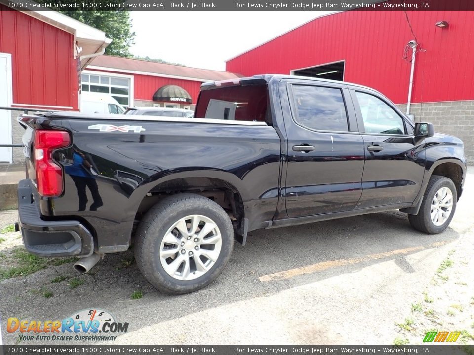 2020 Chevrolet Silverado 1500 Custom Crew Cab 4x4 Black / Jet Black Photo #3