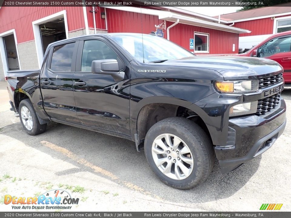 2020 Chevrolet Silverado 1500 Custom Crew Cab 4x4 Black / Jet Black Photo #4