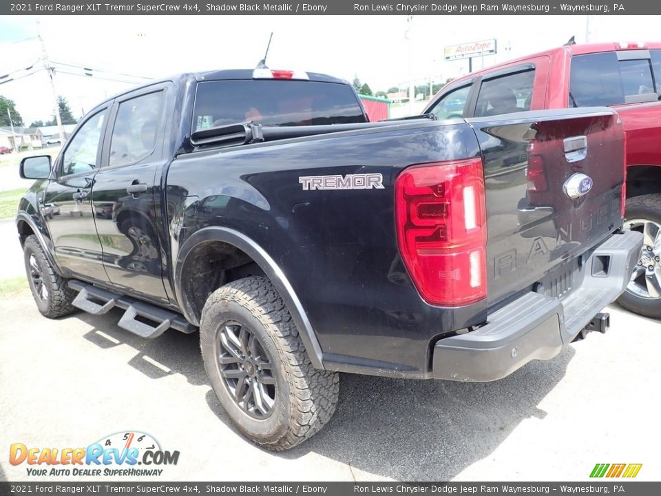 2021 Ford Ranger XLT Tremor SuperCrew 4x4 Shadow Black Metallic / Ebony Photo #2