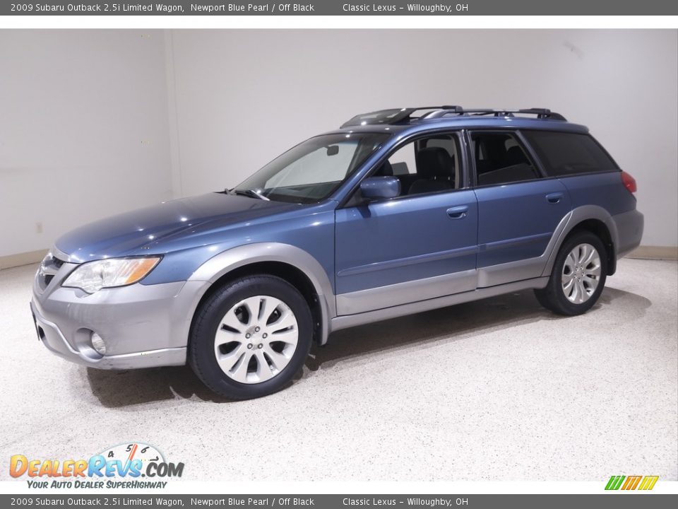 2009 Subaru Outback 2.5i Limited Wagon Newport Blue Pearl / Off Black Photo #3