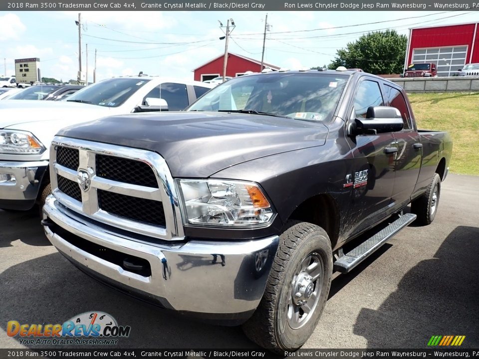 2018 Ram 3500 Tradesman Crew Cab 4x4 Granite Crystal Metallic / Black/Diesel Gray Photo #1