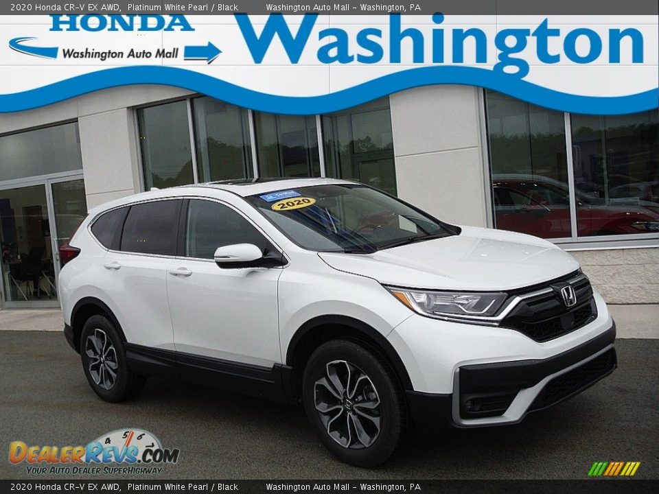 2020 Honda CR-V EX AWD Platinum White Pearl / Black Photo #1