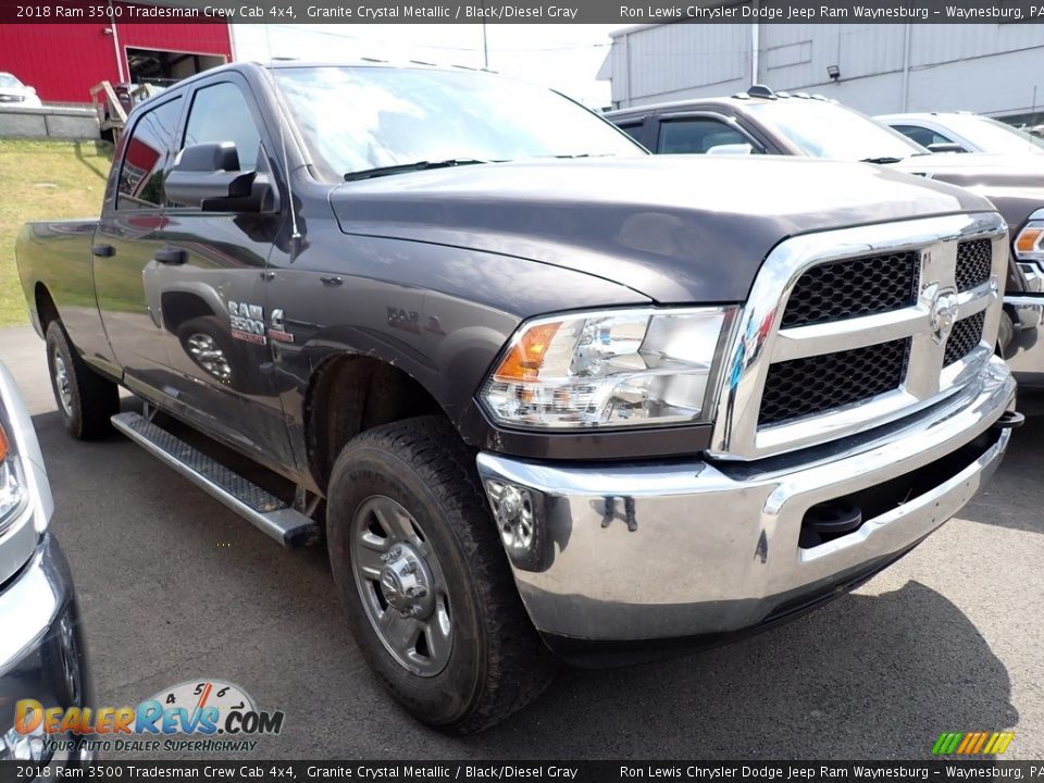 2018 Ram 3500 Tradesman Crew Cab 4x4 Granite Crystal Metallic / Black/Diesel Gray Photo #4