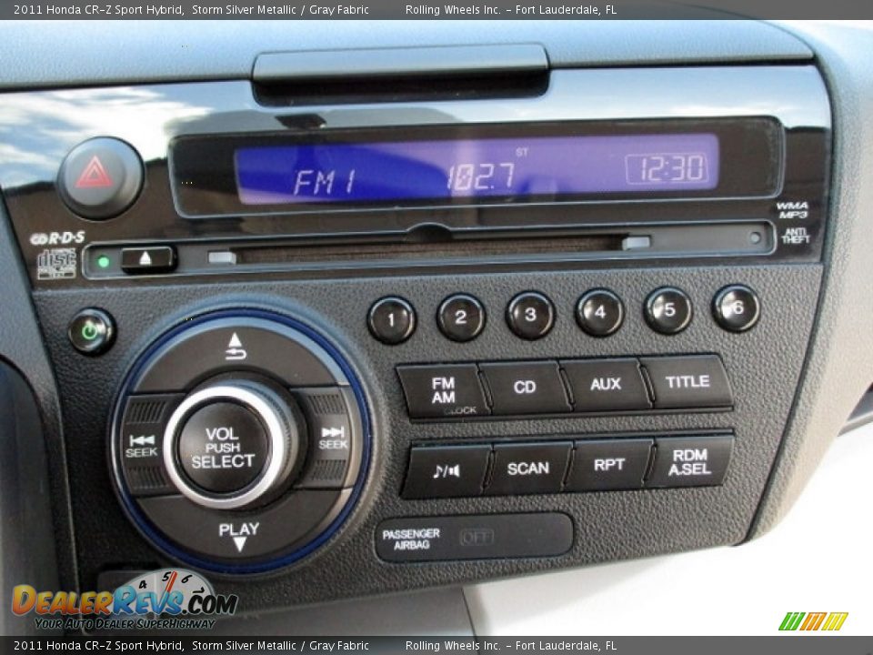 2011 Honda CR-Z Sport Hybrid Storm Silver Metallic / Gray Fabric Photo #12