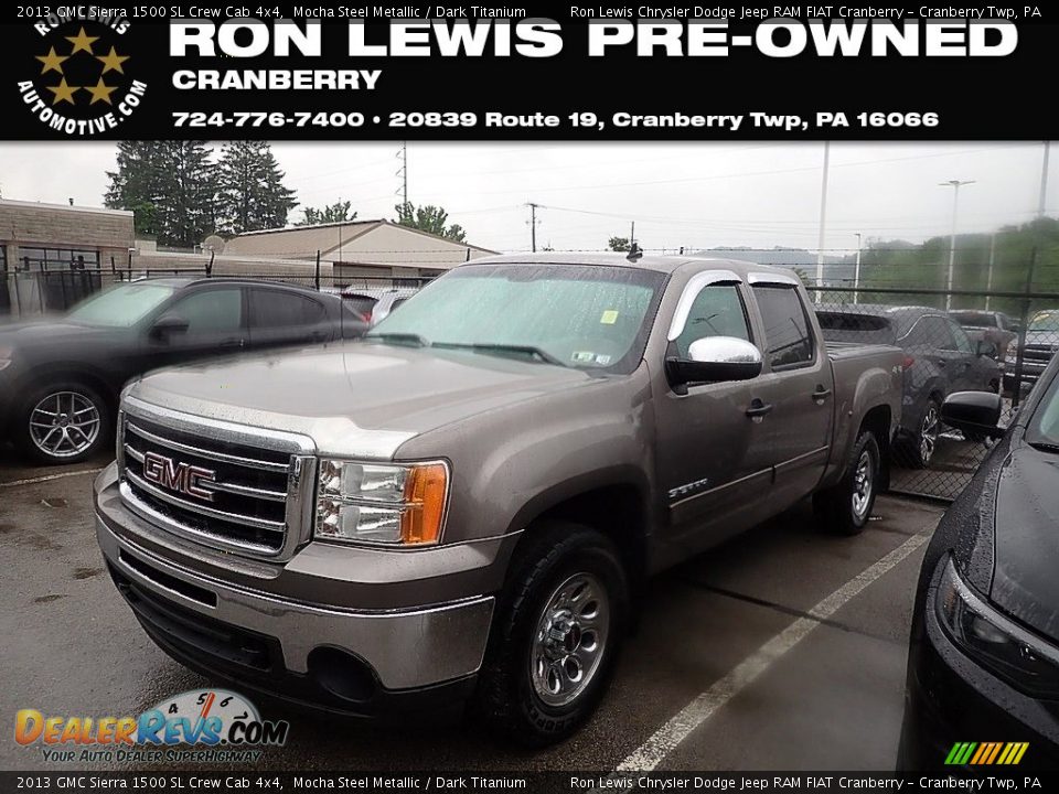 2013 GMC Sierra 1500 SL Crew Cab 4x4 Mocha Steel Metallic / Dark Titanium Photo #1