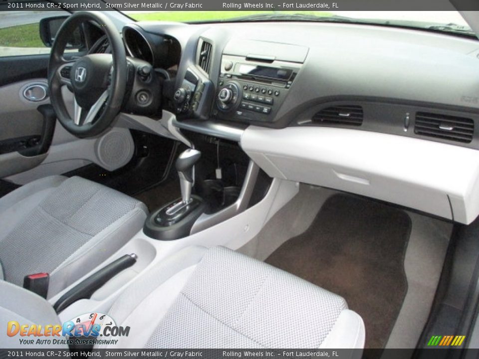 2011 Honda CR-Z Sport Hybrid Storm Silver Metallic / Gray Fabric Photo #26