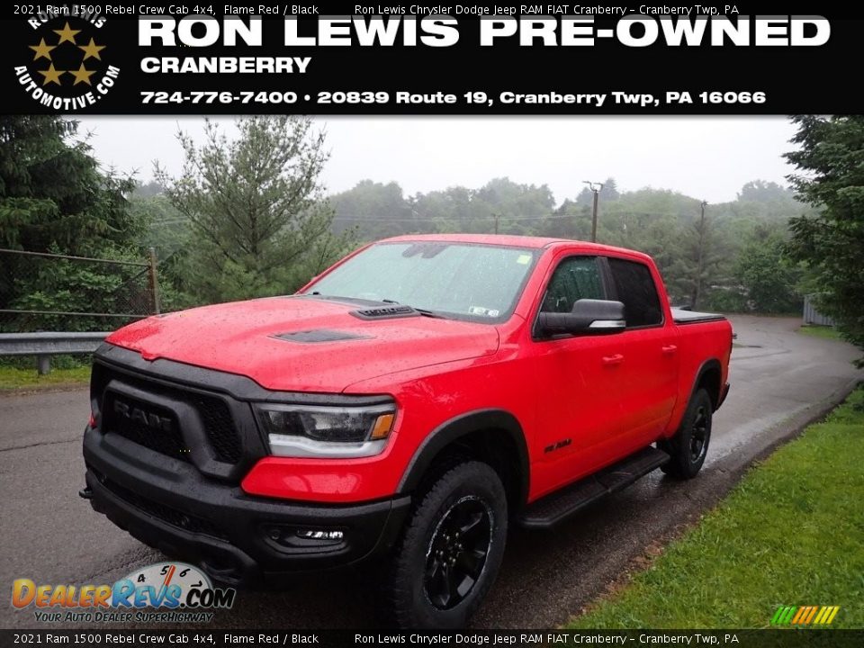 2021 Ram 1500 Rebel Crew Cab 4x4 Flame Red / Black Photo #1