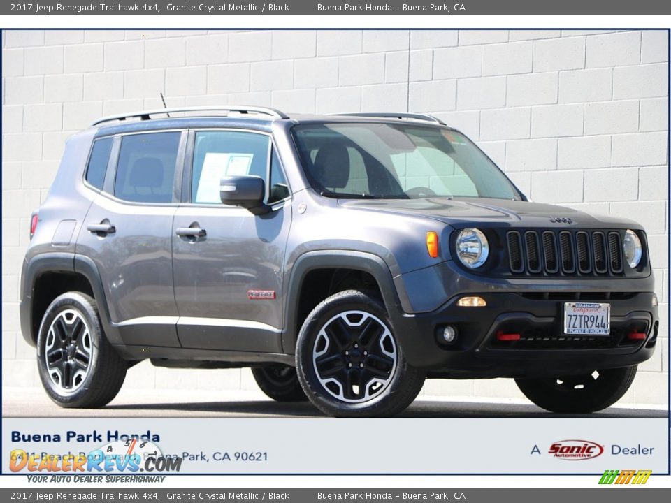 2017 Jeep Renegade Trailhawk 4x4 Granite Crystal Metallic / Black Photo #1