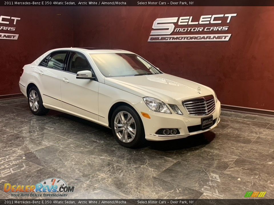 2011 Mercedes-Benz E 350 4Matic Sedan Arctic White / Almond/Mocha Photo #3