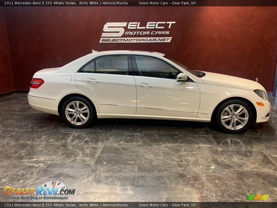 2011 Mercedes-Benz E 350 4Matic Sedan Arctic White / Almond/Mocha Photo #4